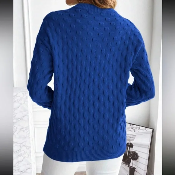 Luxe popcorn knit sweater top - Picture 11 of 16